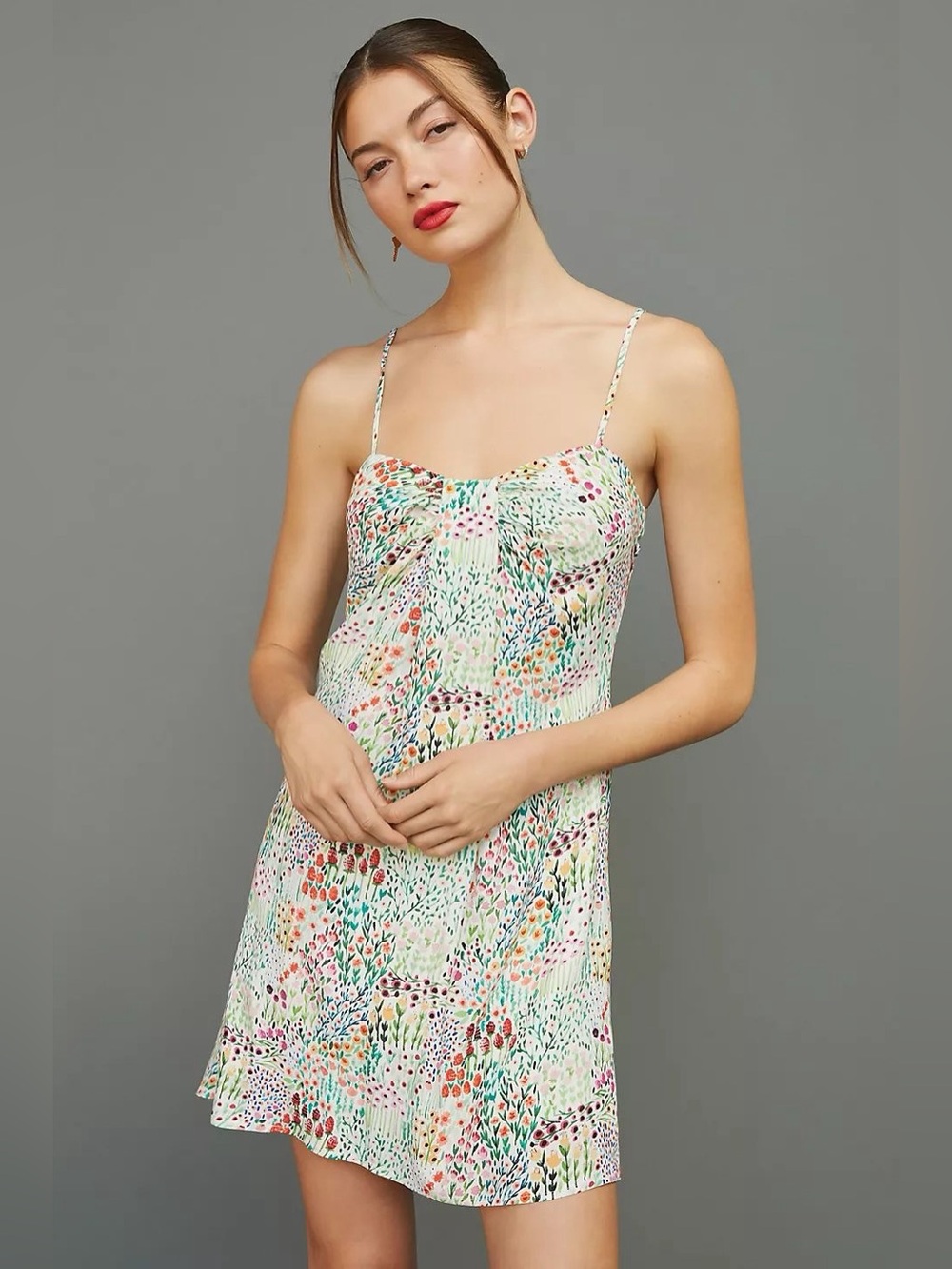 EUC Anthropologie Hutch Wildflower Floral  Mini Slip Sun Dress - Multicolor